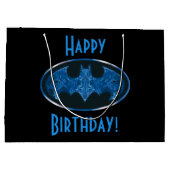 Blaues Rauchbattsymbol Große Geschenktüte (Rückseite)