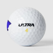 Blaues Raumschiff Golfball (Logo)