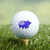 Blaues Raumschiff Golfball (Insitu T-Shirt)