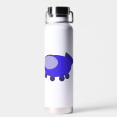 Blaues Raumschiff Trinkflasche (Rückseite)