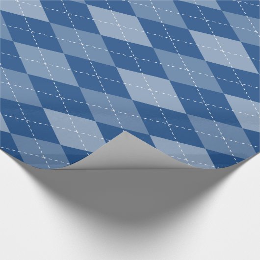 Blaues Raute-Verpackungspapier Geschenkpapier (Ecke)