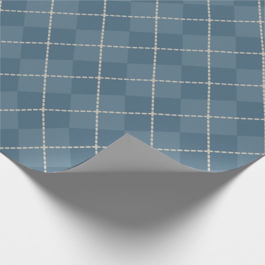 Blaues Raute-Wrapping-Papier Geschenkpapier (Ecke)