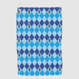 Blaues Rautengolftuch Golfhandtuch