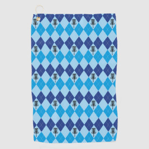 Blaues Rautengolftuch Golfhandtuch