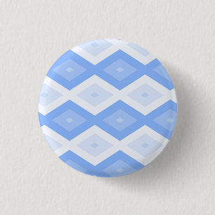 Blaues Rautenmuster Button