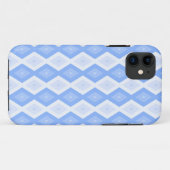 Blaues Rautenmuster Case-Mate iPhone Hülle (Rückseite (Horizontal))