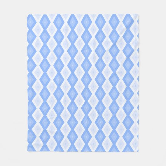 Blaues Rautenmuster Fleecedecke (Vorderseite)