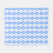 Blaues Rautenmuster Fleecedecke (Vorderseite (Horizontal))