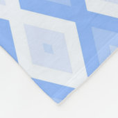 Blaues Rautenmuster Fleecedecke (Ecke)