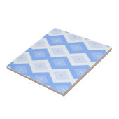 Blaues Rautenmuster Fliese (Seite)