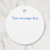 Blaues Rautenmuster Geschenkanhänger (Rückseite)