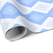 Blaues Rautenmuster Geschenkpapier (Rolleneckpunkt)