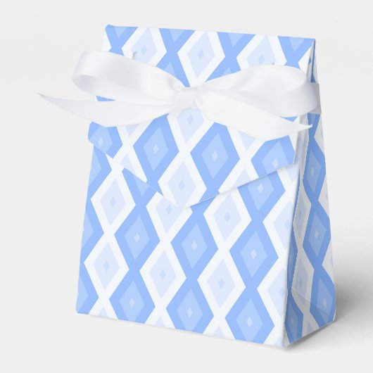 Blaues Rautenmuster Geschenkschachtel (Vorderseite)