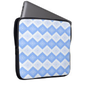 Blaues Rautenmuster Laptopschutzhülle (Vorne Rechts)