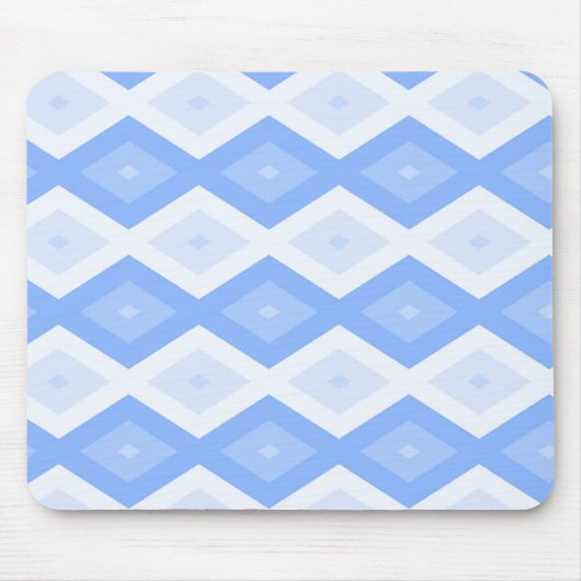 Blaues Rautenmuster Mousepad (Vorne)