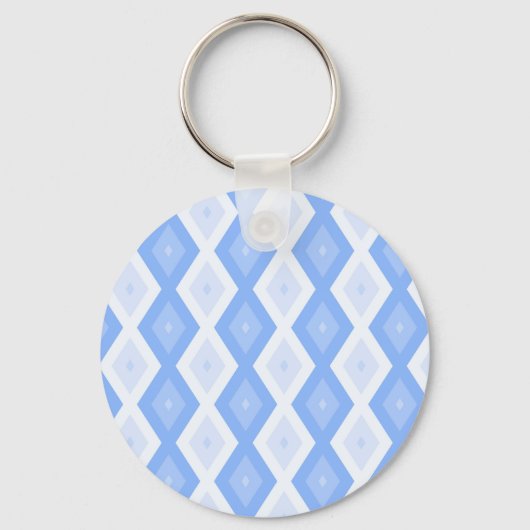 Blaues Rautenmuster Schlüsselanhänger (Vorderseite)