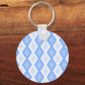 Blaues Rautenmuster Schlüsselanhänger (Vorderseite)