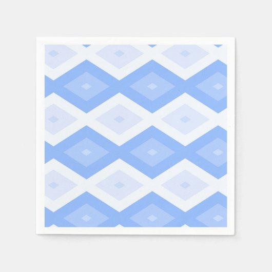 Blaues Rautenmuster Serviette (Vorderseite)