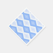 Blaues Rautenmuster Serviette (Ecke)