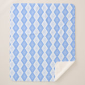 Blaues Rautenmuster Sherpadecke (Vorderseite)