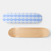 Blaues Rautenmuster Skateboard (Horizontal)