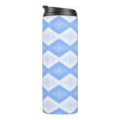 Blaues Rautenmuster Thermosbecher (Nach rechts gedreht)