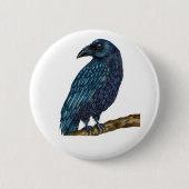 Blaues Raven-Abzeichen Button (Vorderseite)