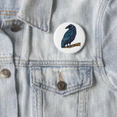 Blaues Raven-Abzeichen Button (Beispiel)