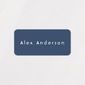 Blaues Rechteck Kleidung Kid's Labels Etiketten (Design 1)