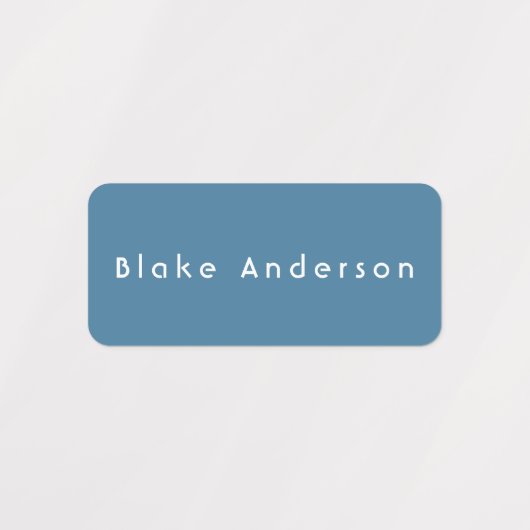 Blaues Rechteck Kleidung Kid's Labels Etiketten (Design 2)