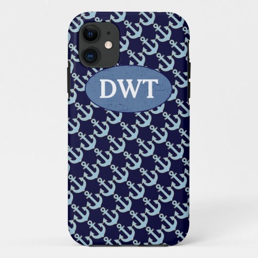 Blaues Referenzmuster personalisiert Case-Mate iPhone Hülle (Rückseite)
