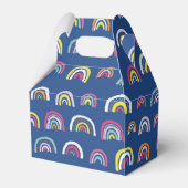 Blaues Regenbogenmuster Geschenkschachtel (Vorderseite)