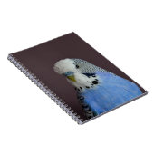 Blaues reizendes Budgie Notizblock (Rechte Seite)