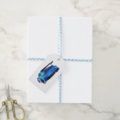 Blaues Rennauto Geschenkanhänger (Mit Garn)