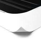 Blaues Rennfahrzeug mit Checkflagge Poster (Ecke)