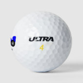 Blaues Rennwagen Personalisiert Golfball (Logo)