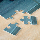 Blaues Rennwagen-Puzzle Puzzle (Seite)