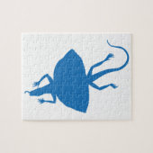 Blaues Reptil Puzzle (Horizontal)