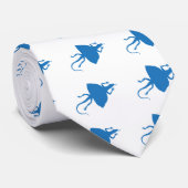 Blaues Reptilienmuster Krawatte (Gerollt)