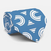 Blaues Retro-Design Krawatte (Gerollt)