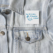 Blaues Retro kaufen mich ein Bier, das meine Button (Beispiel)