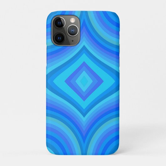 Blaues Retro-Muster Case-Mate iPhone Hülle (Rückseite)