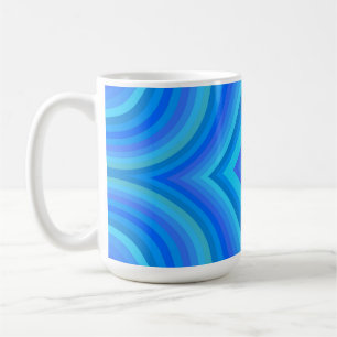 Blaues Retro-Muster Kaffeetasse