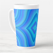Blaues Retro-Muster Milchtasse (Linke Ecke)
