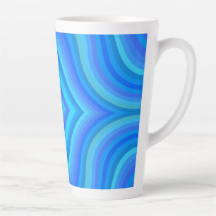 Blaues Retro-Muster Milchtasse