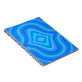 Blaues Retro-Muster Notizblock (Rechte Seite)