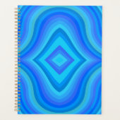 Blaues Retro-Muster Planer (Vorderseite)