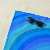 Blaues Retro-Muster Strandtuch (Beispiel)