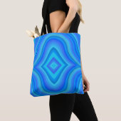 Blaues Retro-Muster Tasche (Von Nahem)