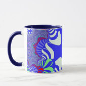 Blaues Retrokreuz Tasse (Links)